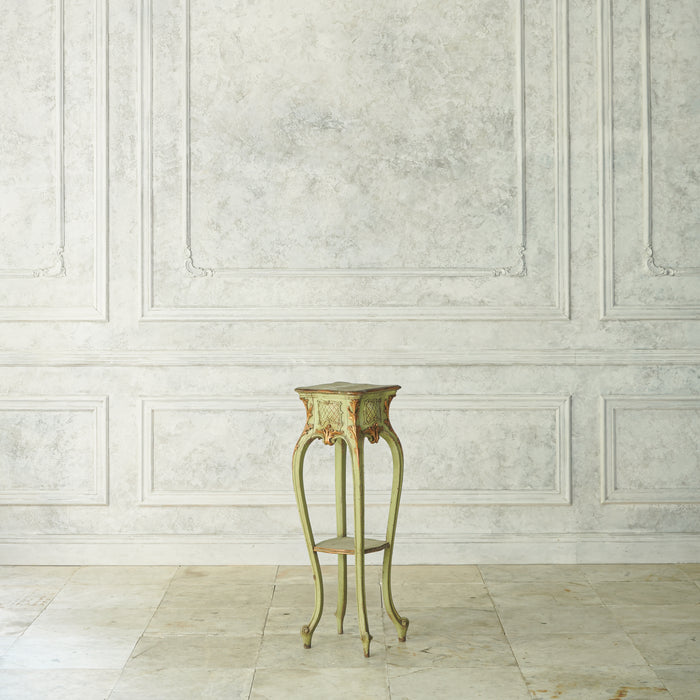 アンティークグリーンペデスタルテーブル