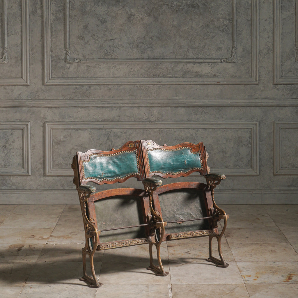 引き取り可能。　シアターベンチ　チェア　レトロ　ヴィンテージ　東京蚤の市 Mar1877 Vintage シアターベンチ - Marion Vintage & Antiques 輸入