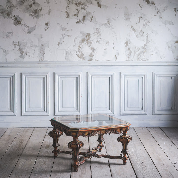 アンティークガラスローテーブル