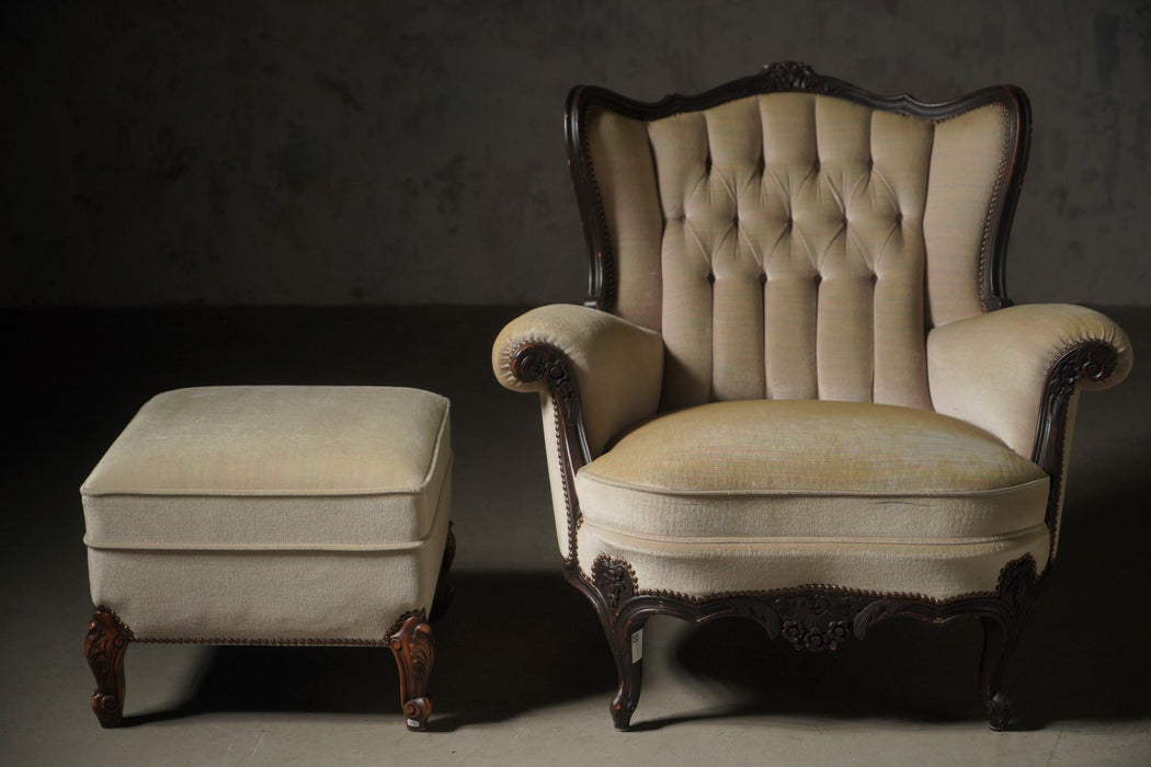 Antique sofa and ottoman