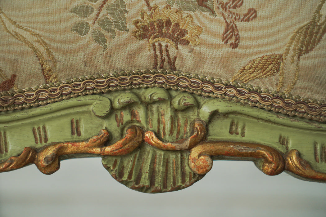 アンティークグリーンフレームチェア