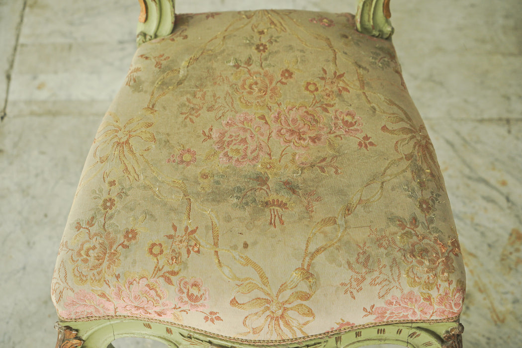 アンティークグリーンフレームチェア