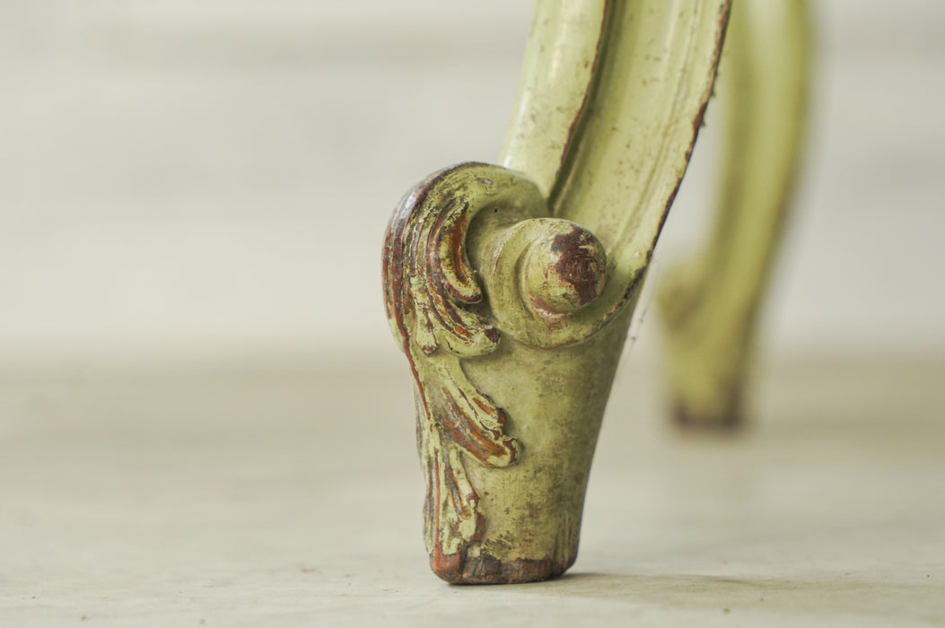 アンティークグリーンフレームソファ