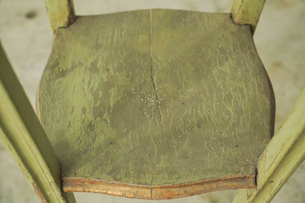 アンティークグリーンペデスタルテーブル