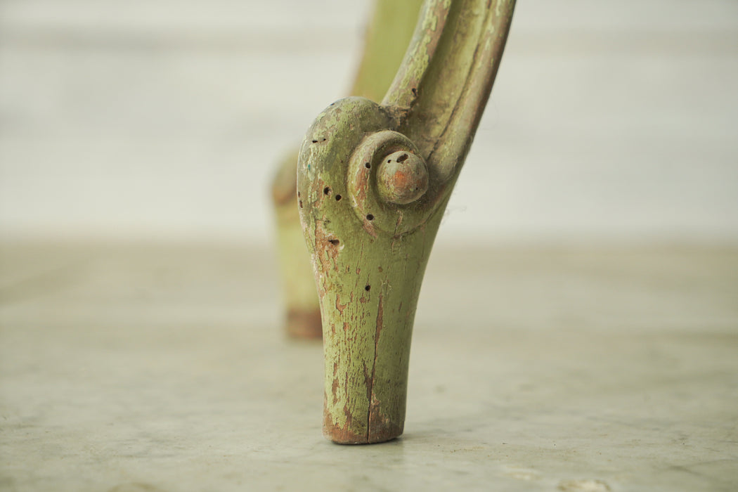 アンティークグリーンペデスタルテーブル