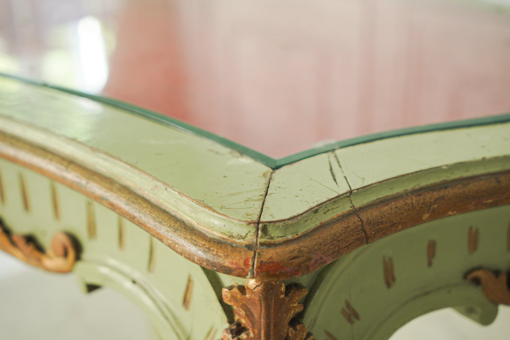 アンティークグリーンフレームテーブル