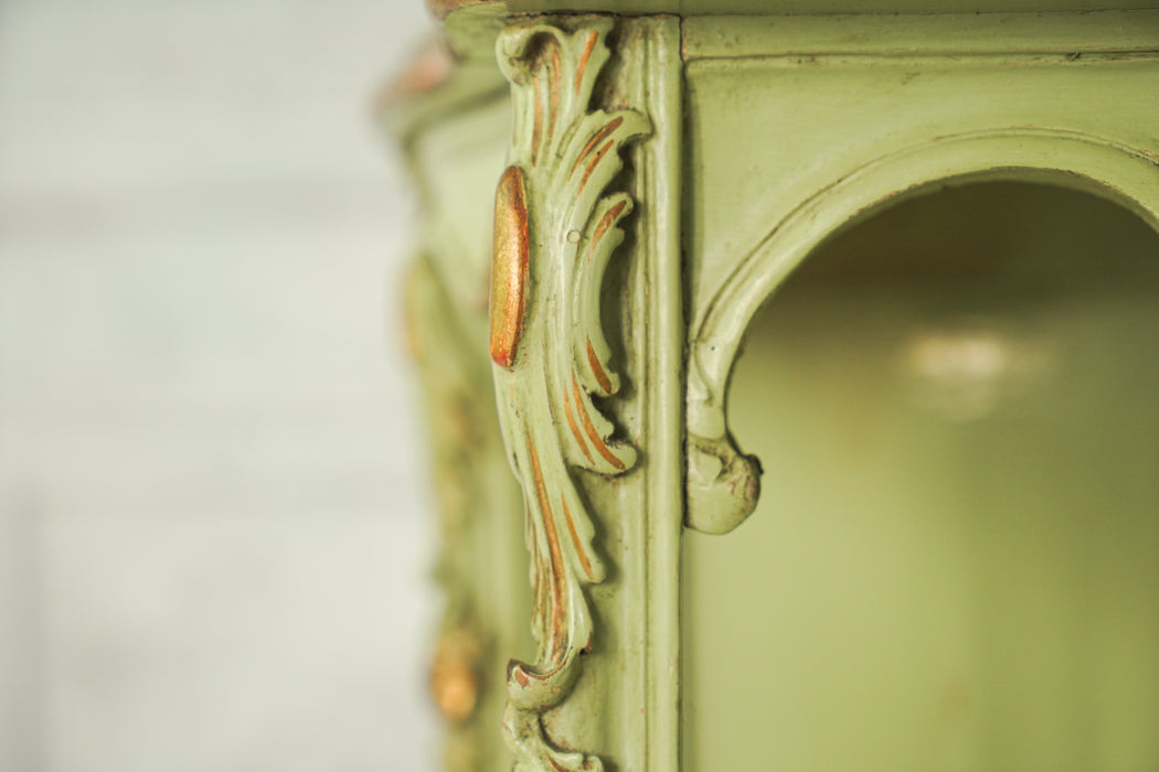 アンティークヴェールグラスキャビネット