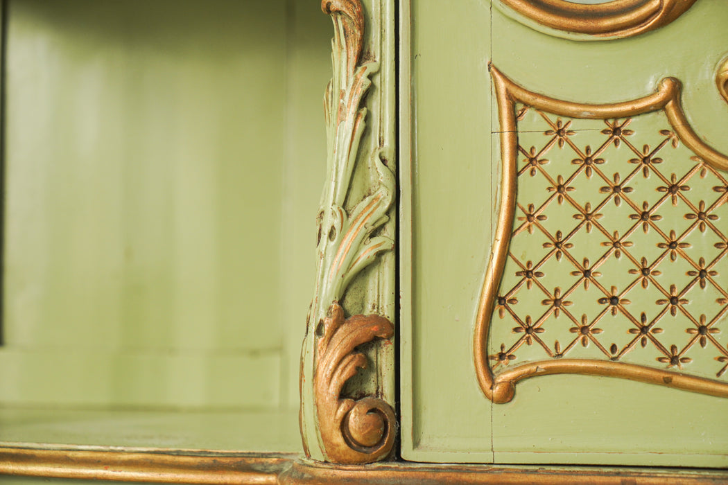 アンティークヴェールグラスキャビネット