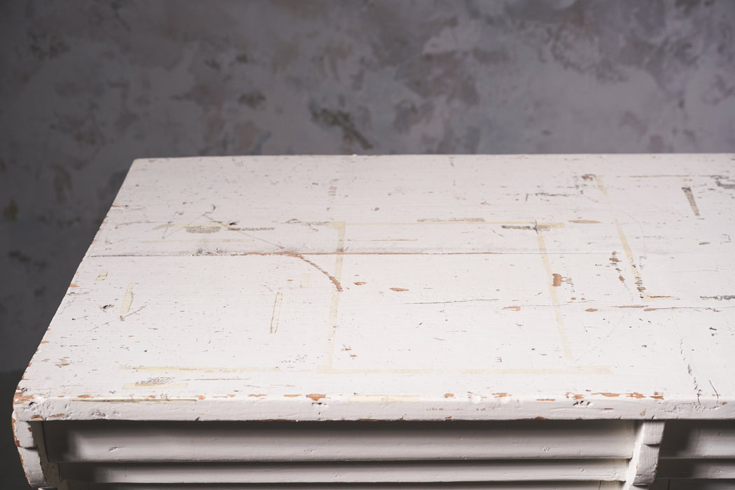 アンティークホワイトウッドカウンター