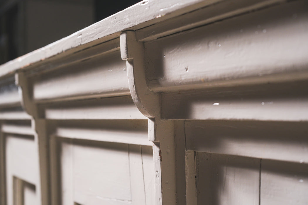 アンティークホワイトウッドカウンター