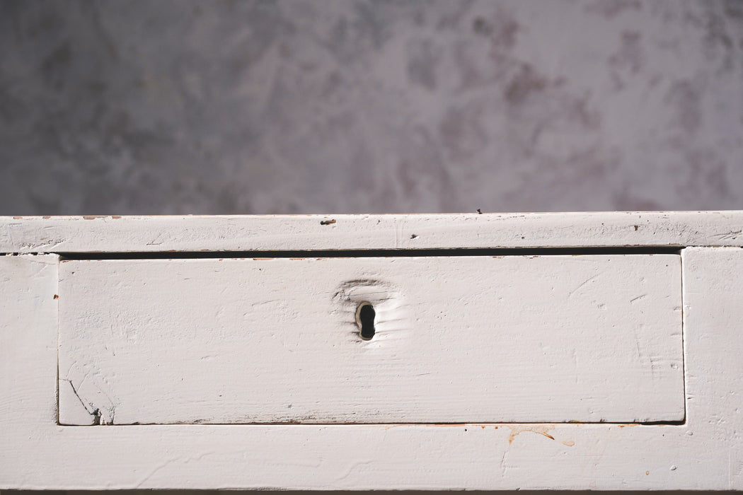 アンティークホワイトウッドカウンター