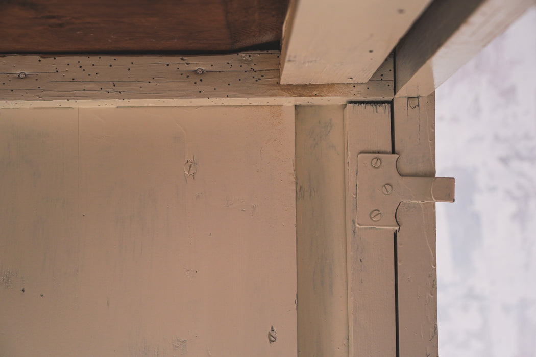 アンティークホワイトウッドカウンター