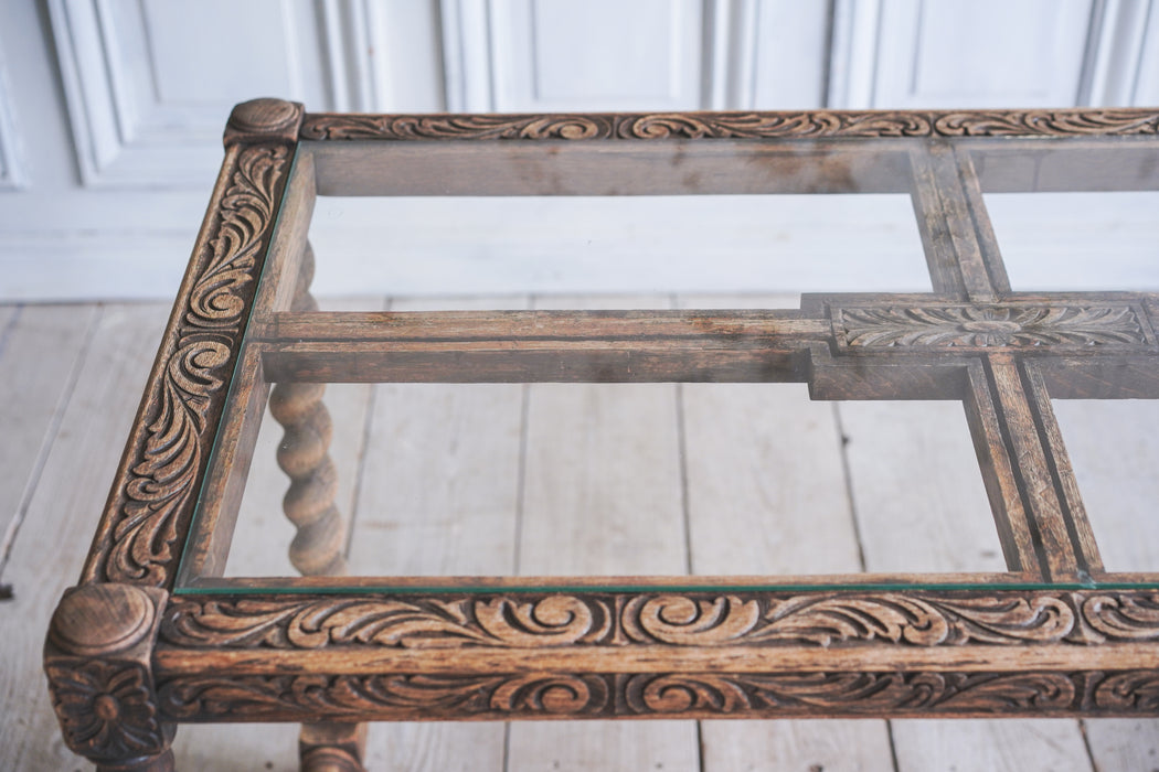 アンティークガラステーブル