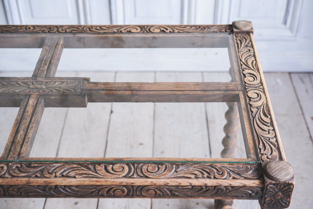 アンティークガラステーブル