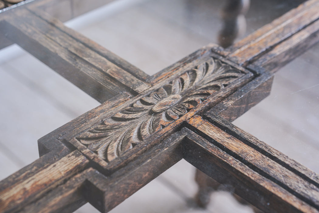 アンティークガラステーブル