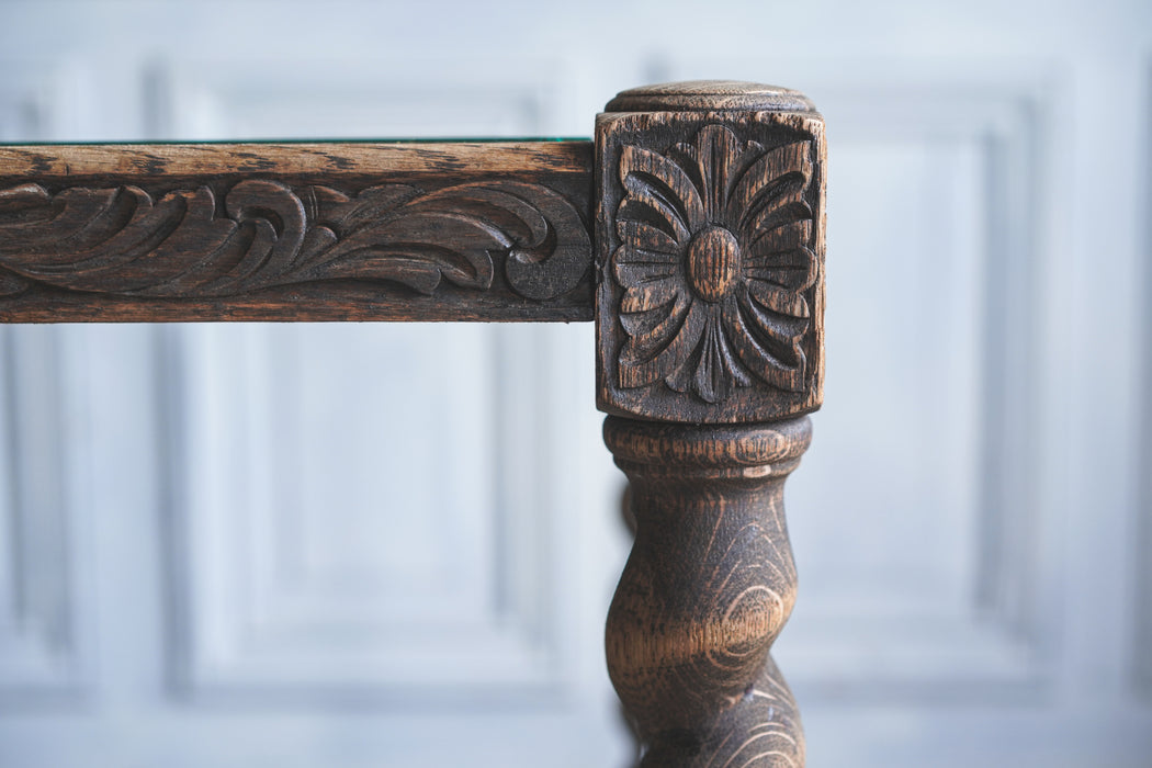 アンティークガラステーブル