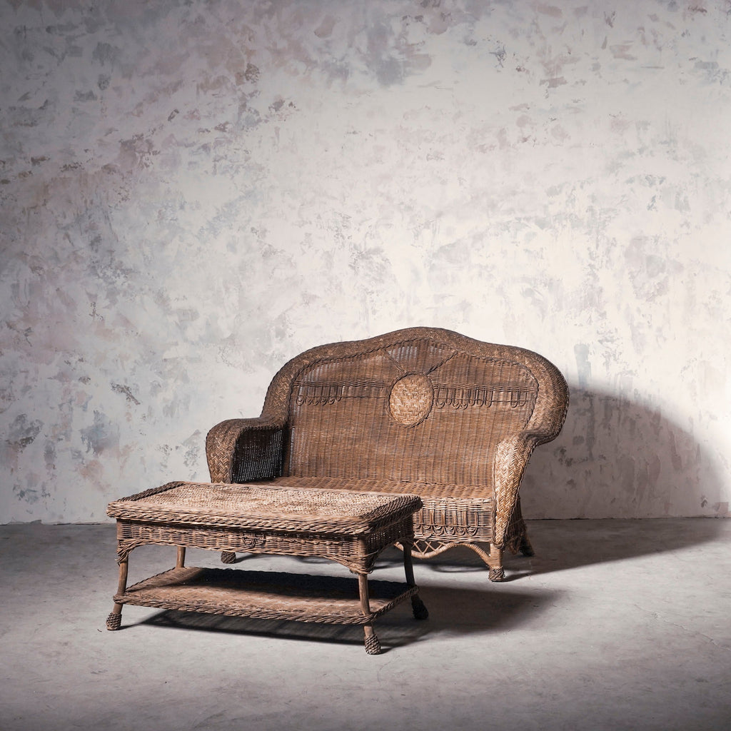 アンティークラタンソファー＆テーブル — Antique Shop IWARE