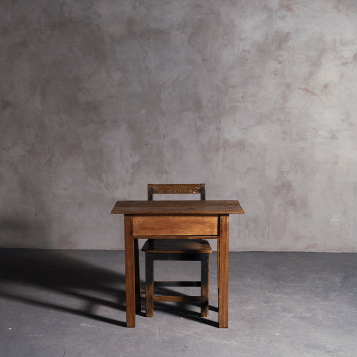 Antique Kids Chair &amp; Desk Set