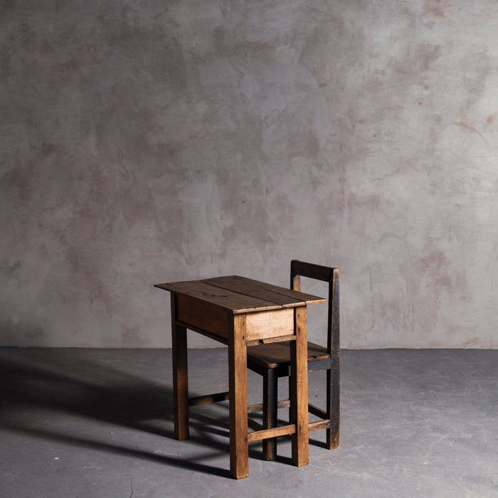 Antique Kids Chair &amp; Desk Set